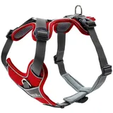 Hunter Geschirr Divo M rot/grau