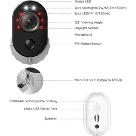 Reolink Überwachungskamera Aussen mit 2,4GHz/5GHz WLAN, Personen- und Fahrzeugerkennung, Videoüberwachung Argus 3 Pro mit Solarpanel (2 St...