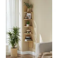 VASAGLE Wandregal 5 Ebenen Beige