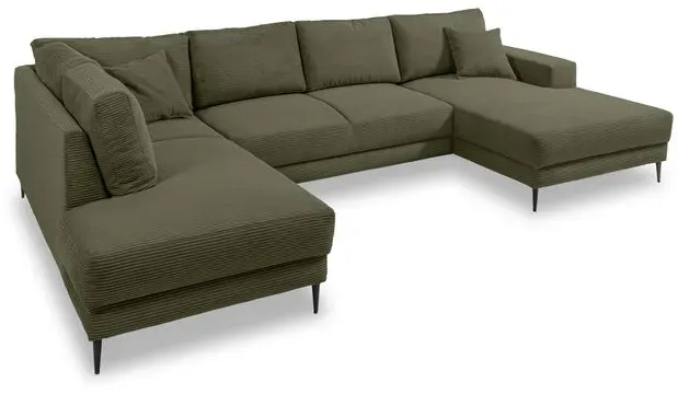 filippo Wohnlandschaft Ortello Cord Grün Olive