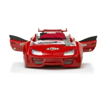 Autobett GT 999 Rot Vollausstattung mit Türen Sound und LED Beleucht Kinderbett