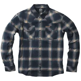 West Coast Choppers Outlaw Flannel Langarmhemd Blau/Beige XXL