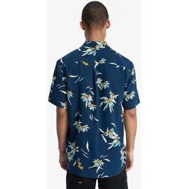 QUIKSILVER Kurzarmhemd Floral Blau XL