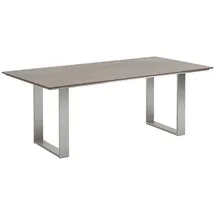 Niehoff Tisch Noah Profilkufe Edelstahl - 180 x 95 cm HPL Granit-Design