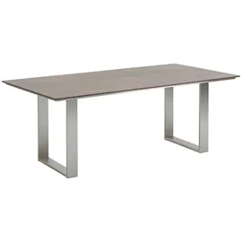 Niehoff Tisch Noah Profilkufe Edelstahl - 180 x 95 cm HPL Granit-Design