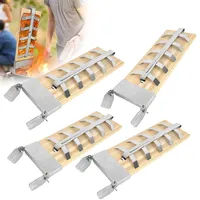 TRMLBE 4X Flammlachsbrett Flammlachsbretter mit Halterung Lachsbretter zum Grillen Räucherbretter Zedernholzbrett 5 Stufen Einstellbar Flammlachs für Feuerschale, Grill