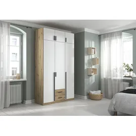 Rauch Wäscheschrank GAMMA 136 x 248 x 54 cm Eiche/Weiß