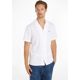 Tommy Jeans Kurzarmhemd »TJM LINEN BLEND CAMP SHIRT EXT«, weiß