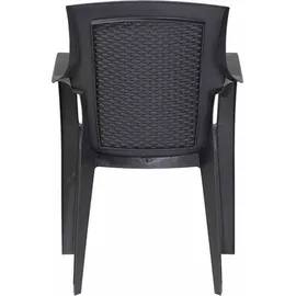 PROGARDEN Eden Stapelsessel 62 x 60 x 89 cm schwarz 2er Set