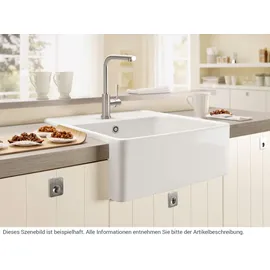 Villeroy & Boch Spülstein Einzelbecken crema + Handbetätigung