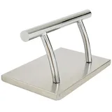 Barberpub Fußstütze Barberpub Edelstahl Fußstütze Friseurfußstütze mobile Fußpedal FT001 silberfarben