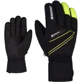 Ziener Herren Gunar Ski-Handschuhe/Wintersport | wasserdicht atmungsaktiv warm Gore-Tex, black.poison yellow,