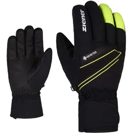 Ziener Herren Gunar Ski-Handschuhe/Wintersport | wasserdicht atmungsaktiv warm Gore-Tex, black.poison yellow,