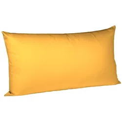 Kissenbezug FLEURESSE "Colours Mako Satin, 100% Baumwolle, mit Reißverschluss", gelb (sonne), B:40cm L:80cm, Mako-Satin, Mako-Satin, Kissenbezüge, Mako Satin, glänzend, glatt, Premium Qualität