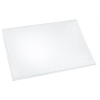 Läufer 43600 Durella durchsichtige Schreibtischunterlage 39x60 cm, transparente Schreibunterlage für hohen Schreibkomfort, transparent klar