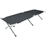 VCM Feldbett Campingbett Aluminium Gartenliege Liege Sonnenliege Liegestuhl faltbar klappbar Länge 210cm Tosali L