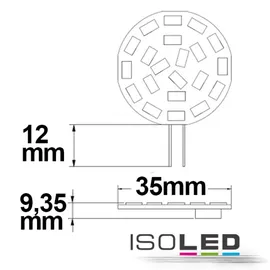 ISOLED G4 LED 21SMD, 3W, neutralweiß, Pin seitlich