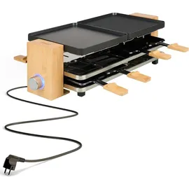 Princess Raclette Pure 8 Personen 1300 W, Schwarz, Holz
