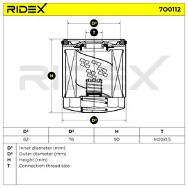 RIDEX Ölfilter Anschraubfilter mit Rücklaufsperrventil