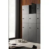 Schildmeyer Locked Spind Schrank Set Dial 702028 mit Zahlenschloss, Holzwerkstoff, anthrazit