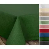 Beautex Tischdecke Fleckenabweisende bügelfreie Tischdecke mit Lotuseffekt, Leinenoptik (1-tlg) grün Eckig | 130 cm x 260 cm