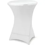 VCM Stehtisch Husse Stretch 80 x 80 x 110 cm Weiß