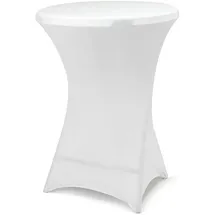 VCM Stehtisch Husse Stretch 80 x 80 x 110 cm Weiß