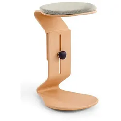 Mayer Sitzmöbel Hocker »NEST NATURE«, Breite: 38 cm, höhenverstellbar, Wolle, grau