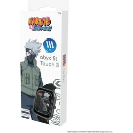 ABYX Fit Touch 3 BT 20 mm Aluminiumgehäuse Space Grau Silikonarmband Schwarz 20 mm