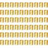 AWAVM 60 Stück Perücken-Accessoires, schmutziger Zopf-Haarverlängerungsring, hohler Zopf, dekorative Ringschnalle, Haar-Accessoires (Gold)
