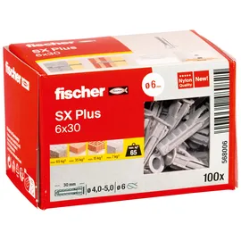 Fischer Spreizdübel SX Plus 6 x 30 100 Stück