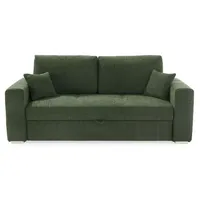 Schlafsofa Toni Stoff Grün Dunkelgrün 161 x 197 cm