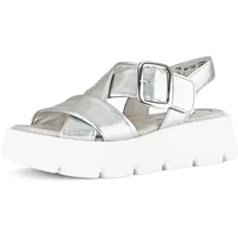 Gabor Damen Pantoletten, Frauen Slipper,Best Fitting,Schlupfschuhe,schluepfschuhe,Slides,Slip-ons,Backless Slipper,Silber (Weiss),37.5 EU / 4.5 UK - 37.5 EU