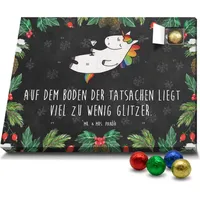 Mr. & Mrs. Panda Schoko Adventskalender Einhorn Cocktail - Schwarz - Geschenk, Spruch, Einhörner, Schokoladen Adventskalender, Pegasus, Feiern, Ei... - Schwarz