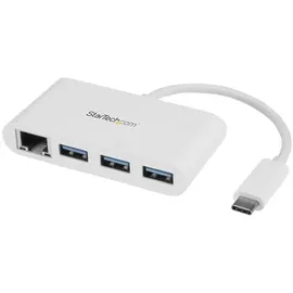 Startech StarTech.com 3 Port USB 3.0 Hub plus Gigabit Ethernet - USB-C - USB Hub with GbE - USB C Hub - USB Typ-C Hub - USB 3 Hub