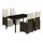 vidaXL Garten-Bistro-Set 5-tlg. Braun