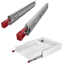 SOTech Vollauszug Stahl 1100 mm grau/rot
