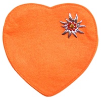 Trachtenland Trachtentasche Herz Trachtentasche mit Edelweiß, Orange