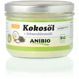 Anibio Bio Kokosöl - Kaltgepresst 200ml mit 5% Bio-Schwarzkümmelöl - Naturprodukt