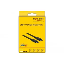DeLock USB-C auf USB-C 0,8 m Schwarz