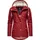 Ragwear Regenjacke Marge mit Kapuze, warm gefütterter Damen Winter Regenmantel rot