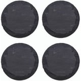 Novaliv 4x Schieferplatten I rund I 33x0,5 cm I Sushi Servier Set Servierplatte schwarz Steinplatte rund Slate Plate Käsebrett Runde Platte