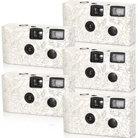 Einwegkamera für Hochzeit, Farbfilm, Einwegkamera, Großpackung mit Blitz, 34 mm, Einwegkamera, Einwegkamera für Versammlungen, Hochzeiten, Reisen, 5 Stück (Rose)