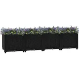 vidaXL Hochbeet 160 x 40 x 34,7 cm Schwarz