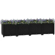 vidaXL Hochbeet 160 x 40 x 34,7 cm Schwarz
