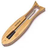 TESLA Electronics - Intelligentes Fleischthermometer 0-300 °C mit Ladestation IP - Braun