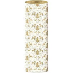 Clairefontaine Geschenkpapier, Tiny Rolls Kraft 70g, 50x0,35m, Dalarna, weiß - Weiß 223920C