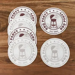 Sovie HORECA Bierdeckel BBQ Party Real Smoke, Ø 10,7 cm, 100 Stück