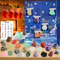 Adventskalender 2024 Kristalle, 24 Tage Weihnachts Adventskalender Countdown Überraschungen, Natürlichen Edelsteine Kristalle Enthusiasten Sammeln für Kinder Jungen Mädchen Geologie (#2)