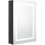 vidaXL Spiegelschrank 50 cm schwarz